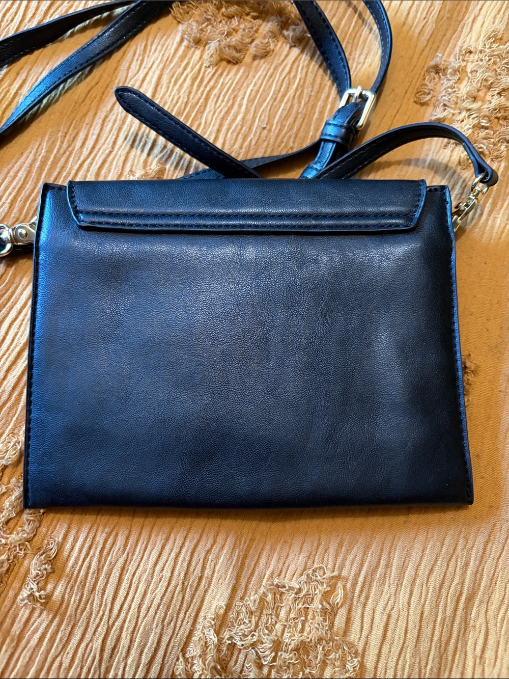 INC International Concepts Black Crossbody with Gold-Tone Accents - Picture 4 of 5
